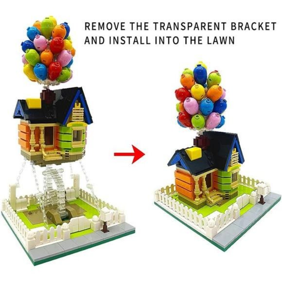 Up Balloon House Building Kit for Kids Age 8-14 Yrs, Building Block Set 635pcs - Picture 4 of 6